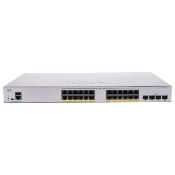 Cisco CBS350-24P-4X-UK 24-Port L2/L3 GE Managed PoE Switch with 4×10G SFP Ports